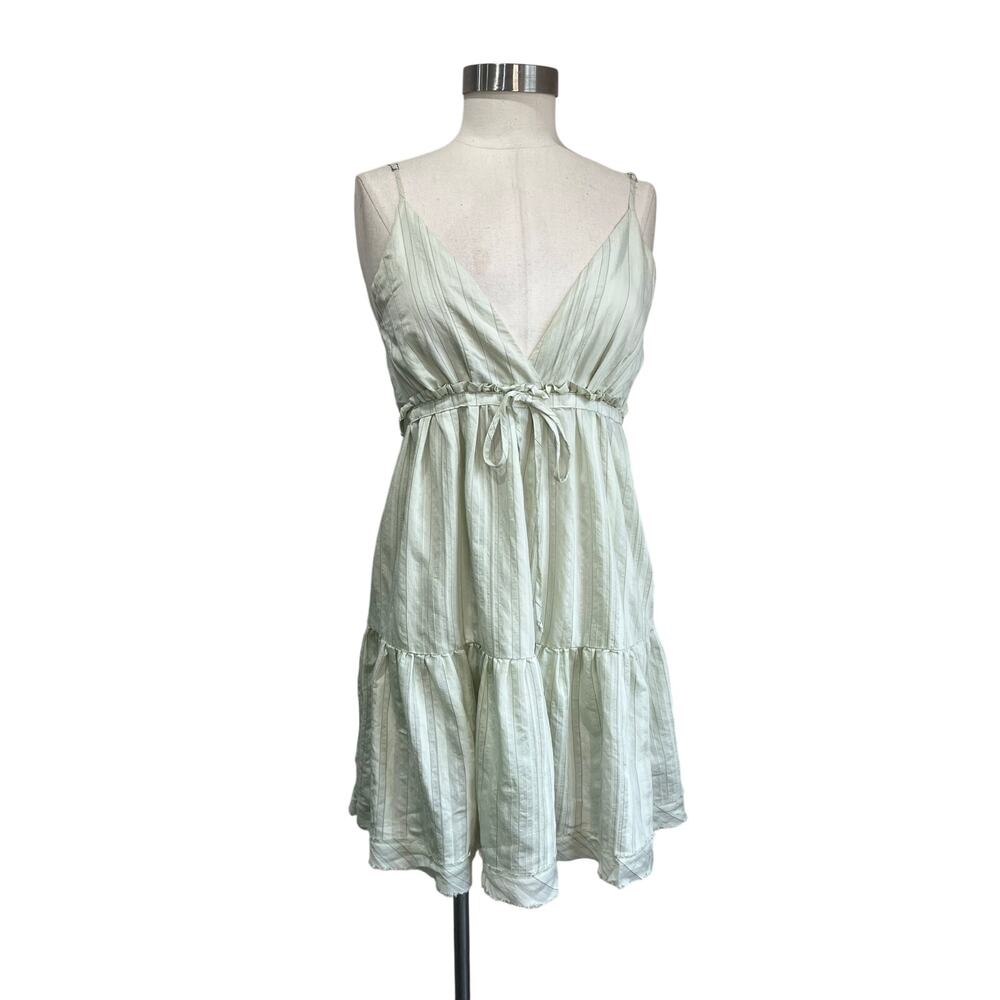 Forever 21 Mint Green Babydoll Tiered Mini Dress Spaghetti Strap Size S